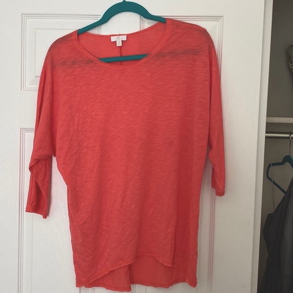 Charming Charlie salmon pink M 3/4 sleeve blouse - Picture 1 of 2